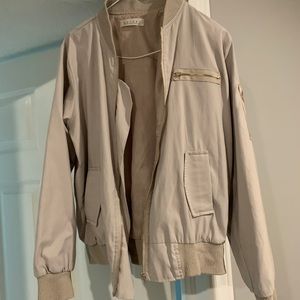Cream Bomber Jacket